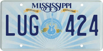 MS license plate LUG424