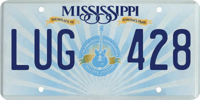 MS license plate LUG428