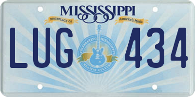 MS license plate LUG434