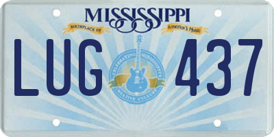 MS license plate LUG437