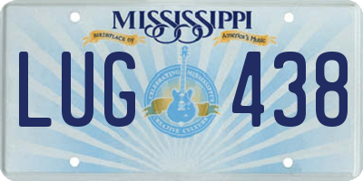 MS license plate LUG438