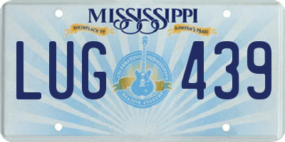 MS license plate LUG439