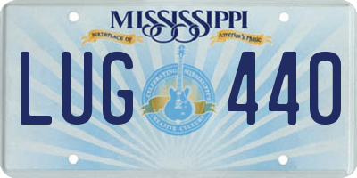 MS license plate LUG440
