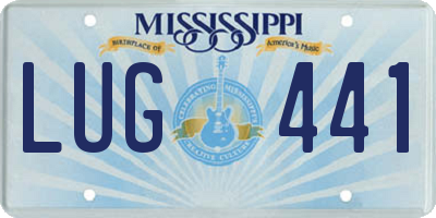 MS license plate LUG441