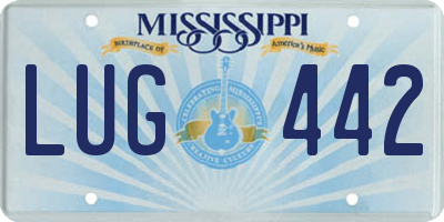 MS license plate LUG442