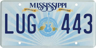 MS license plate LUG443