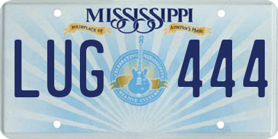 MS license plate LUG444
