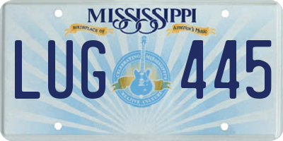 MS license plate LUG445
