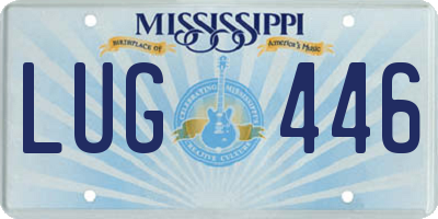 MS license plate LUG446
