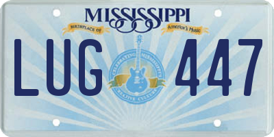 MS license plate LUG447