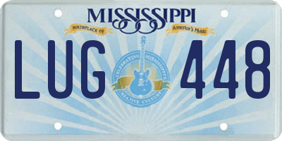 MS license plate LUG448