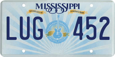 MS license plate LUG452
