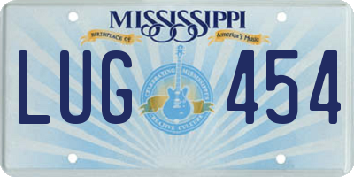 MS license plate LUG454