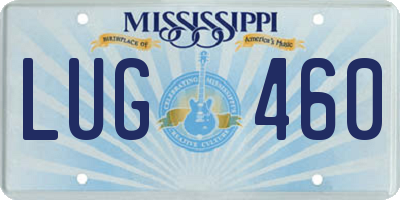 MS license plate LUG460