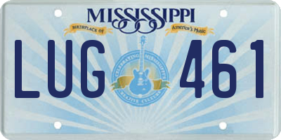 MS license plate LUG461