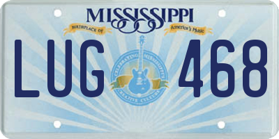 MS license plate LUG468