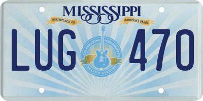 MS license plate LUG470