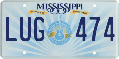 MS license plate LUG474