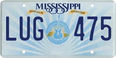 MS license plate LUG475