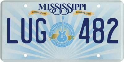 MS license plate LUG482