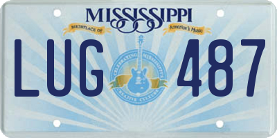 MS license plate LUG487