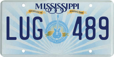 MS license plate LUG489
