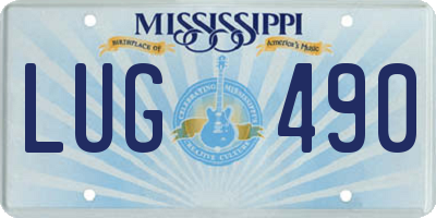 MS license plate LUG490