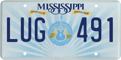 MS license plate LUG491