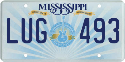 MS license plate LUG493