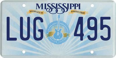 MS license plate LUG495