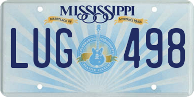 MS license plate LUG498