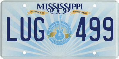 MS license plate LUG499