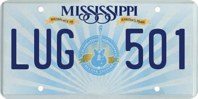 MS license plate LUG501