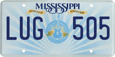 MS license plate LUG505