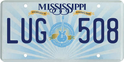 MS license plate LUG508