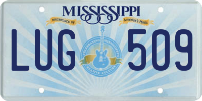 MS license plate LUG509