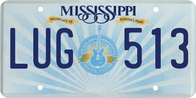 MS license plate LUG513