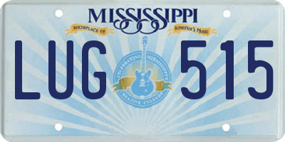 MS license plate LUG515
