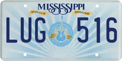 MS license plate LUG516