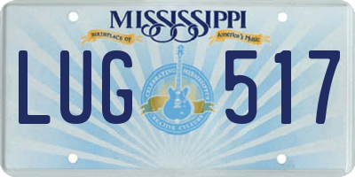 MS license plate LUG517