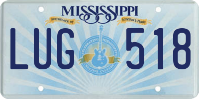 MS license plate LUG518