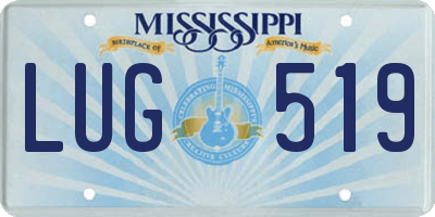 MS license plate LUG519