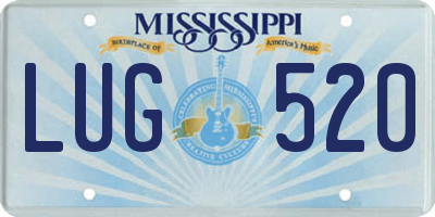 MS license plate LUG520