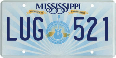 MS license plate LUG521