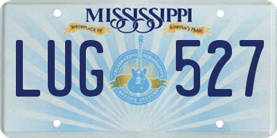 MS license plate LUG527