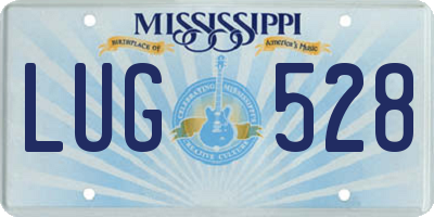 MS license plate LUG528