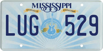 MS license plate LUG529