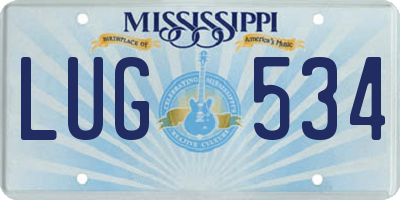 MS license plate LUG534