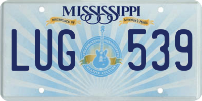 MS license plate LUG539