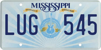 MS license plate LUG545